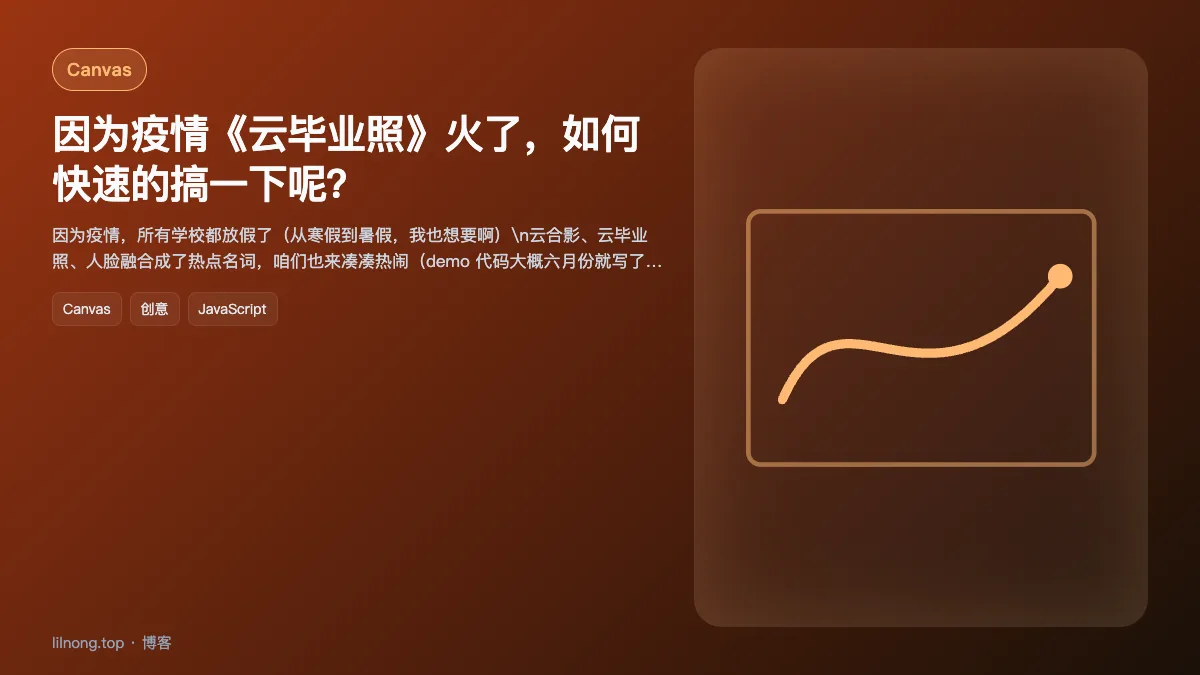 因为疫情《云毕业照》火了，如何快速的搞一下呢？