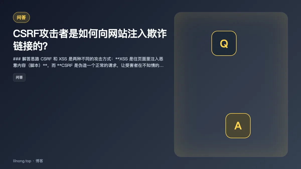 CSRF攻击者是如何向网站注入欺诈链接的？