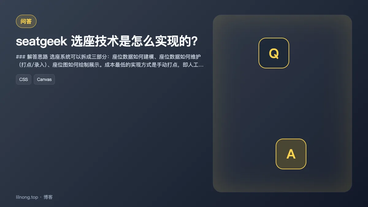 seatgeek 选座技术是怎么实现的?