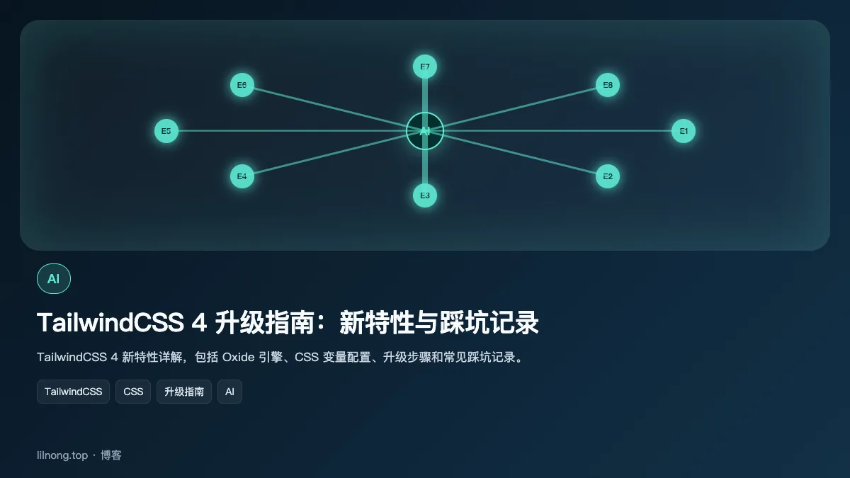 TailwindCSS 4 升级指南：新特性与踩坑记录