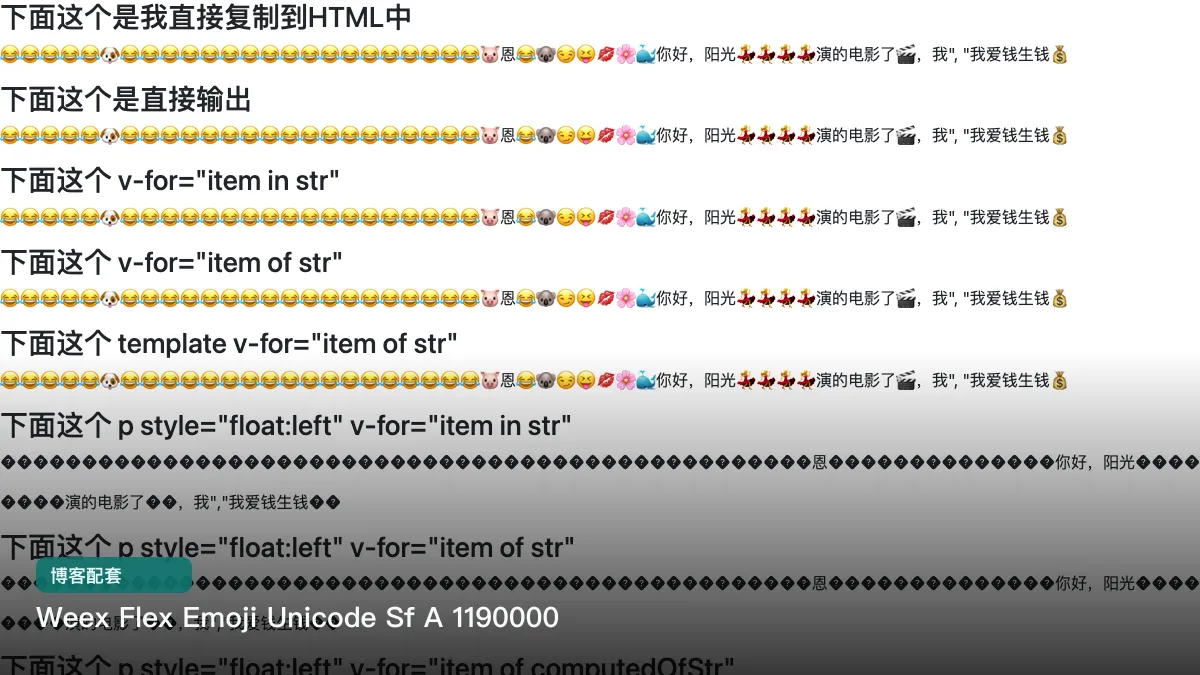 Weex Flex Emoji Unicode Sf A 1190000021281633