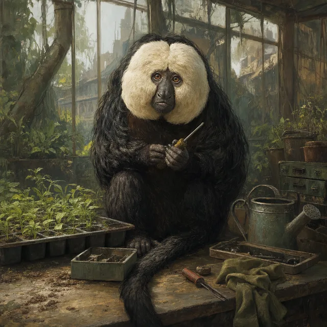 呆瓜猴 AI 插画
